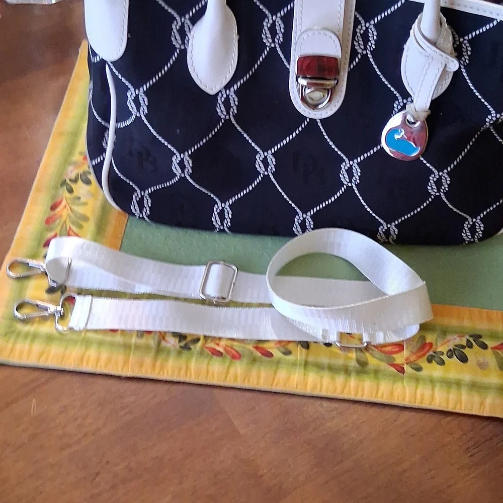 Dooney & Bourke Black and White Satchel - Picture 11 of 12